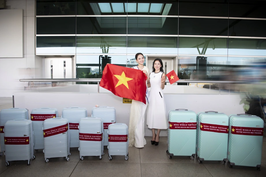 Hoa hậu Mai Phương ch&iacute;nh thức bay sang Ấn Độ chinh chiến tại đấu trường Miss World thứ 71- Ảnh 7.