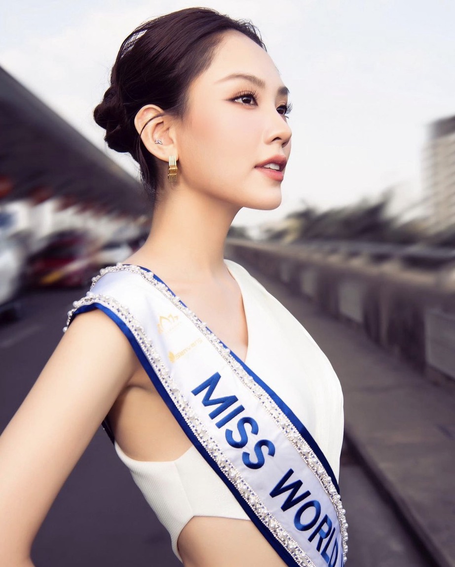 Mai Phương thăng hạng, đứng Top 9 th&iacute; sinh nổi bật nhất Miss World 2024- Ảnh 3.