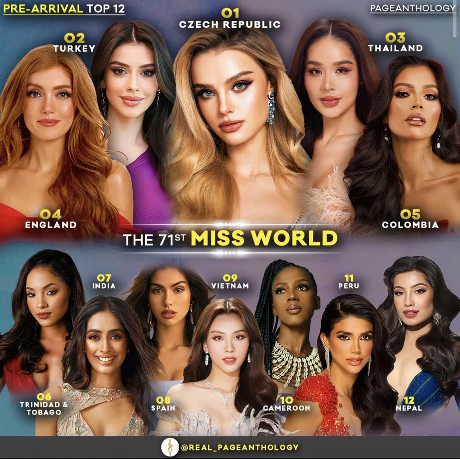 Mai Phương thăng hạng, đứng Top 9 th&iacute; sinh nổi bật nhất Miss World 2024- Ảnh 1.