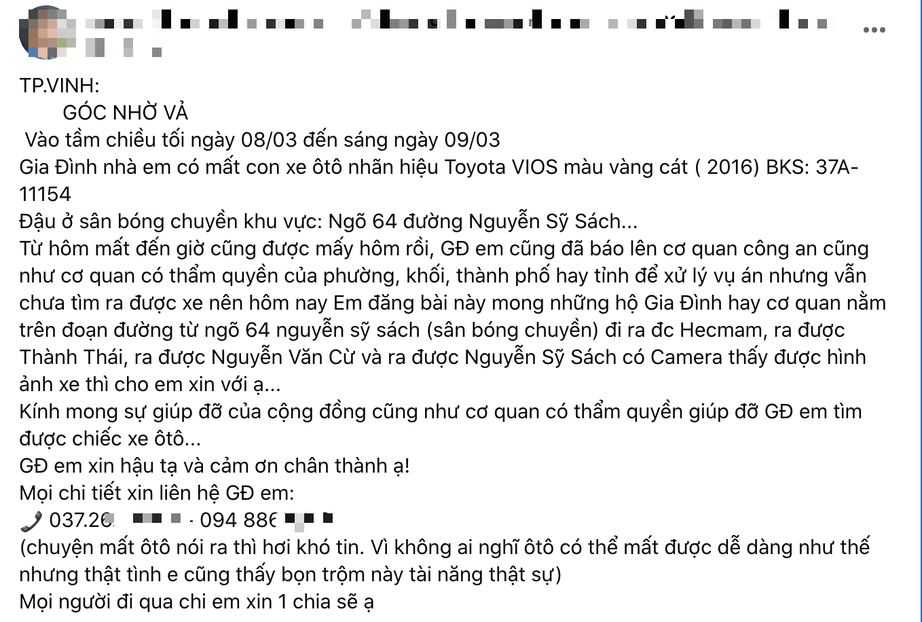 Xế hộp bất ngờ &ldquo;bốc hơi&rdquo; ở TP Vinh được ph&aacute;t hiện tại trạm y tế x&atilde;- Ảnh 2.