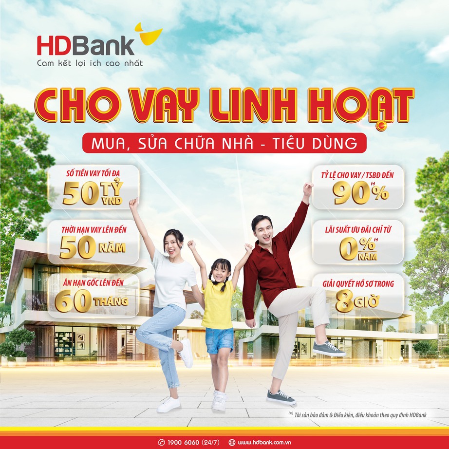 HDBank cho vay thời hạn đến 50 năm với hạn mức lên đến 50 tỷ đồng- Ảnh 1. HDBank cho vay thời hạn đến 50 năm với hạn mức lên đến 50 tỷ đồng- Ảnh 1.