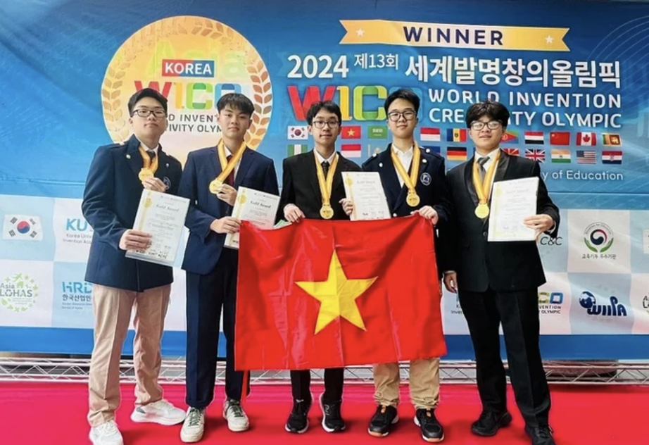 Học sinh Việt Nam đạt Huy chương v&agrave;ng tại cuộc thi Olympic Ph&aacute;t minh v&agrave; S&aacute;ng chế thế giới- Ảnh 1.