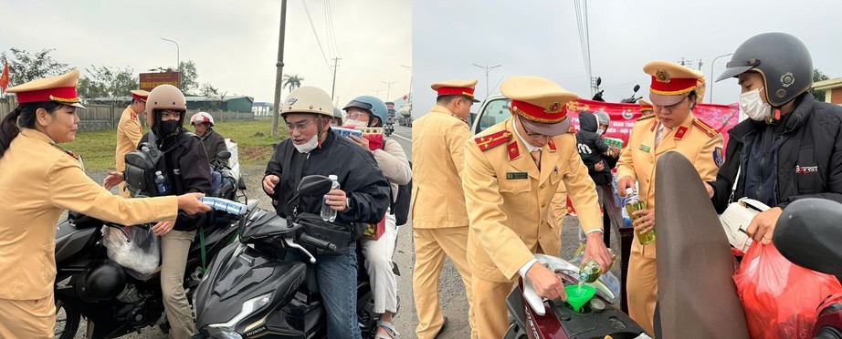 Xe cộ nhộn nhịp tr&ecirc;n quốc lộ 1 v&agrave; cao tốc Cam Lộ - La Sơn qua TP Huế ng&agrave;y gi&aacute;p Tết- Ảnh 15.