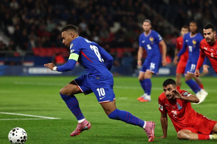 V&ograve;ng loại World Cup 2026: Mbappe tỏa s&aacute;ng, Ph&aacute;p thắng dễ Azerbaijan- Ảnh 1.