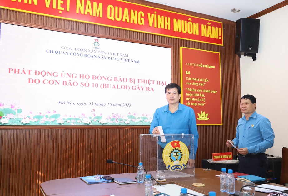 Hơn 1,2 tỷ đồng nghĩa t&igrave;nh từ ng&agrave;nh X&acirc;y dựng hướng về v&ugrave;ng b&atilde;o lũ- Ảnh 1.