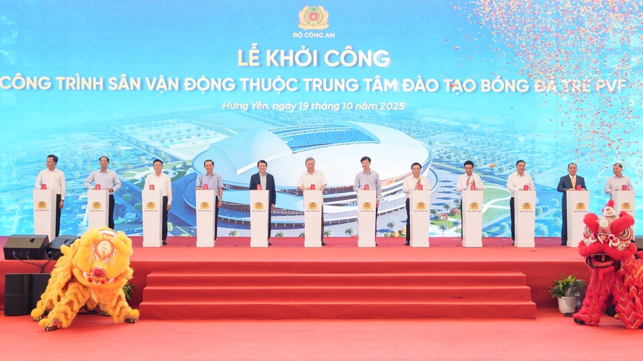 Bộ C&ocirc;ng an khởi c&ocirc;ng x&acirc;y dựng s&acirc;n vận động PVF tại tỉnh Hưng Y&ecirc;n- Ảnh 1.