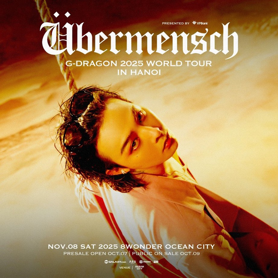 V&eacute; concert G-DRAGON 2025 WORLD TOUR [&Uuml;bermensch] IN HANOI &ldquo;bốc hơi&rdquo; cả 3 ng&agrave;y mở b&aacute;n- Ảnh 1.