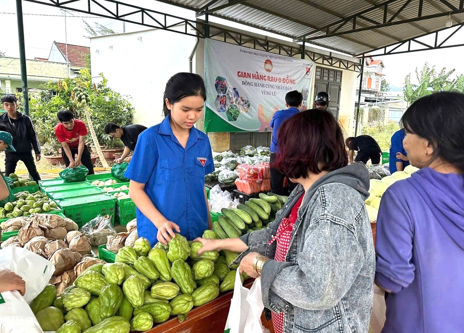 Gian h&agrave;ng rau 0 đồng hỗ trợ người d&acirc;n v&ugrave;ng lũ Kh&aacute;nh H&ograve;a- Ảnh 1.