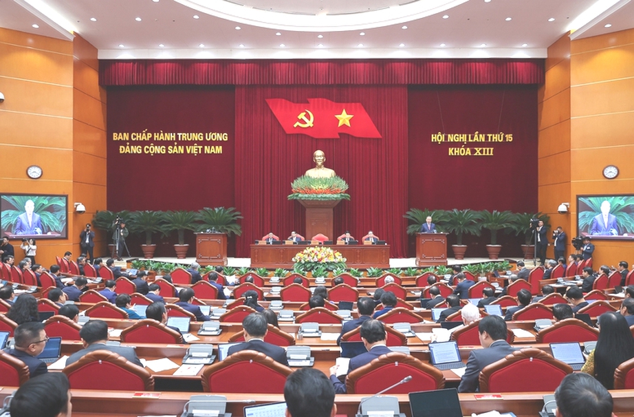Th&ocirc;ng c&aacute;o b&aacute;o ch&iacute; ng&agrave;y l&agrave;m việc thứ nhất Hội nghị Trung ương 15, kh&oacute;a XIII- Ảnh 1.
