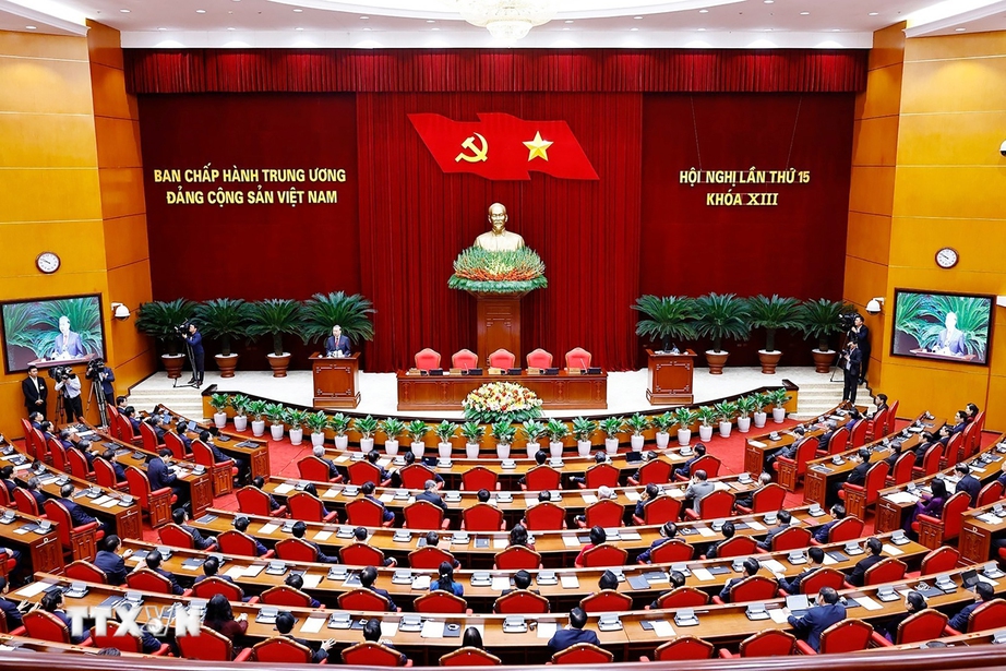 Bế mạc Hội nghị lần thứ 15 Ban Chấp hành Trung ương Đảng khóa XIII- Ảnh 3. Bế mạc Hội nghị lần thứ 15 Ban Chấp hành Trung ương Đảng khóa XIII- Ảnh 3.