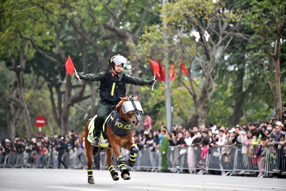 M&atilde;n nh&atilde;n m&agrave;n biểu diễn tấn c&ocirc;ng tội phạm của lực lượng cảnh khuyển, kỵ binh- Ảnh 3.