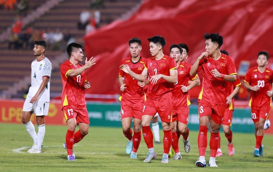 Sao Việt kiều tỏa s&aacute;ng, U23 Việt Nam thắng 2-0 ở v&ograve;ng loại giải ch&acirc;u &Aacute;- Ảnh 1.