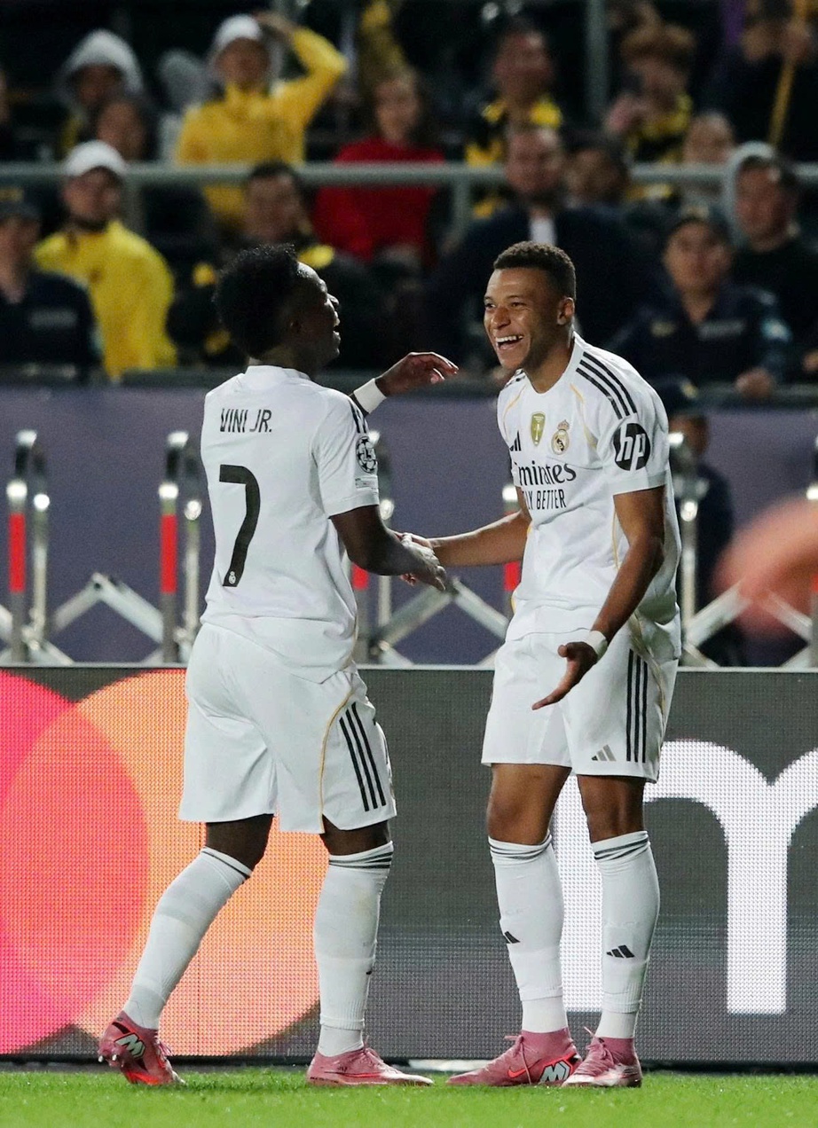 Champions League: Mbappe rực sáng, Real Madrid thắng hủy diệt Kairat Almaty- Ảnh 1. Champions League: Mbappe rực sáng, Real Madrid thắng hủy diệt Kairat Almaty- Ảnh 1.