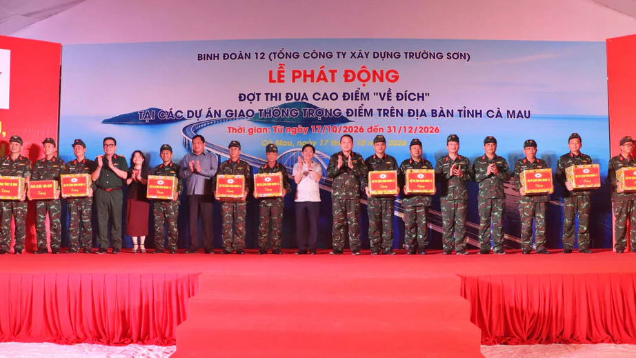Cà Mau phát động đợt thi đua cao điểm về đích các dự án trọng điểm- Ảnh 1.