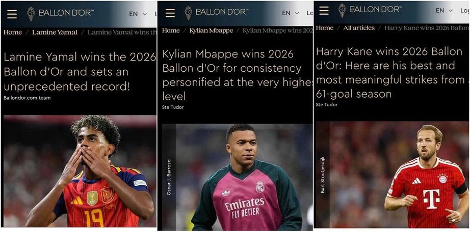 Ban tổ chức mắc sai lầm nghiêm trọng ở lễ trao giải Quả bóng Vàng 2026- Ảnh 1.