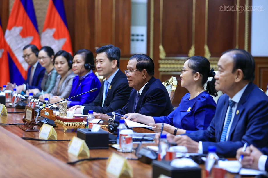 Thủ tướng L&ecirc; Minh Hưng hội kiến Chủ tịch Đảng Nh&acirc;n d&acirc;n, Chủ tịch Thượng viện Campuchia- Ảnh 5.