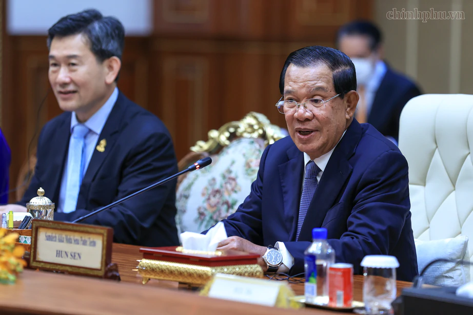 Thủ tướng L&ecirc; Minh Hưng hội kiến Chủ tịch Đảng Nh&acirc;n d&acirc;n, Chủ tịch Thượng viện Campuchia- Ảnh 4.