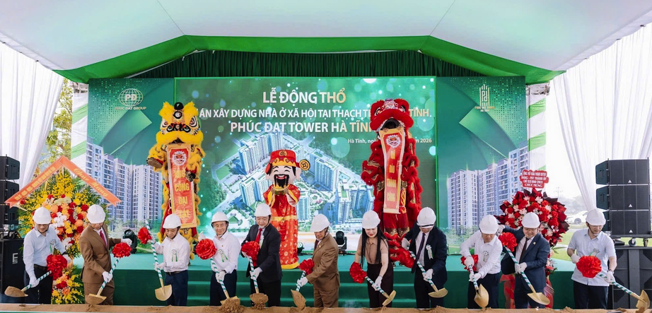 Khởi công dự án nhà ở xã hội quy mô 1.900 căn hộ ở Hà Tĩnh- Ảnh 1.