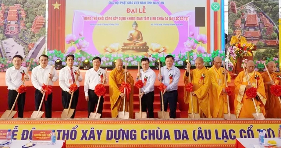 Khởi c&ocirc;ng x&acirc;y dựng Ch&ugrave;a Da ở Nghệ An, nơi thờ tự hơn 500 nh&agrave; b&aacute;o - liệt sĩ- Ảnh 1.