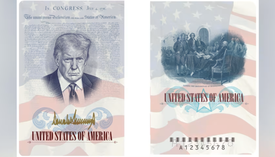 Mỹ sắp ph&aacute;t h&agrave;nh hộ chiếu đặc biệt in h&igrave;nh Tổng thống Donald Trump- Ảnh 1.