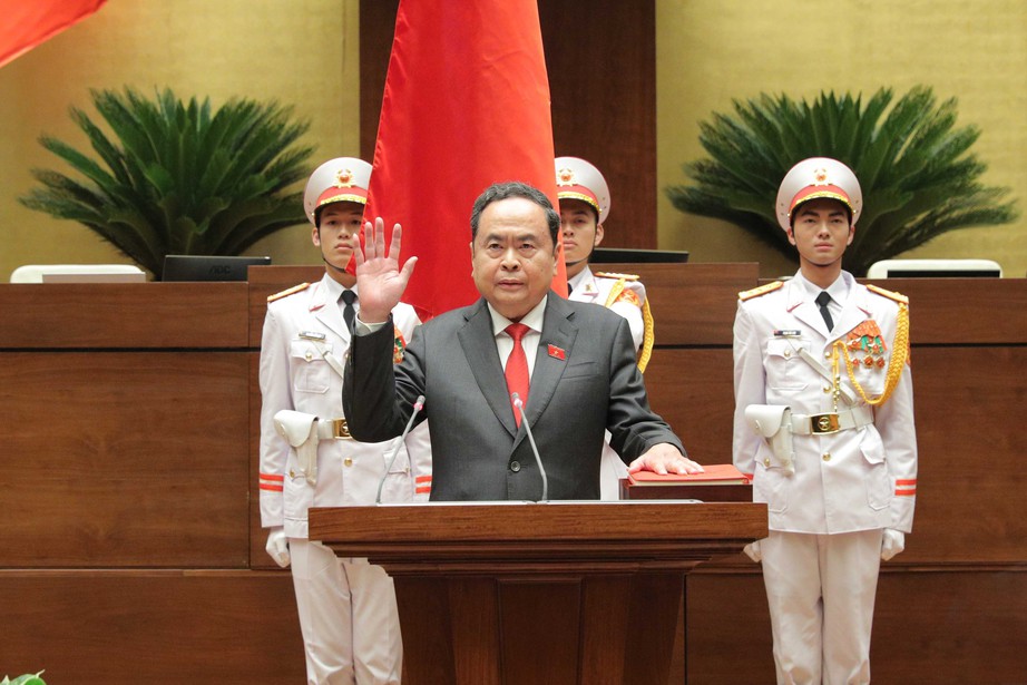 &Ocirc;ng Trần Thanh Mẫn được bầu l&agrave;m Chủ tịch Quốc hội kh&oacute;a XVI với 100% t&aacute;n th&agrave;nh- Ảnh 1.