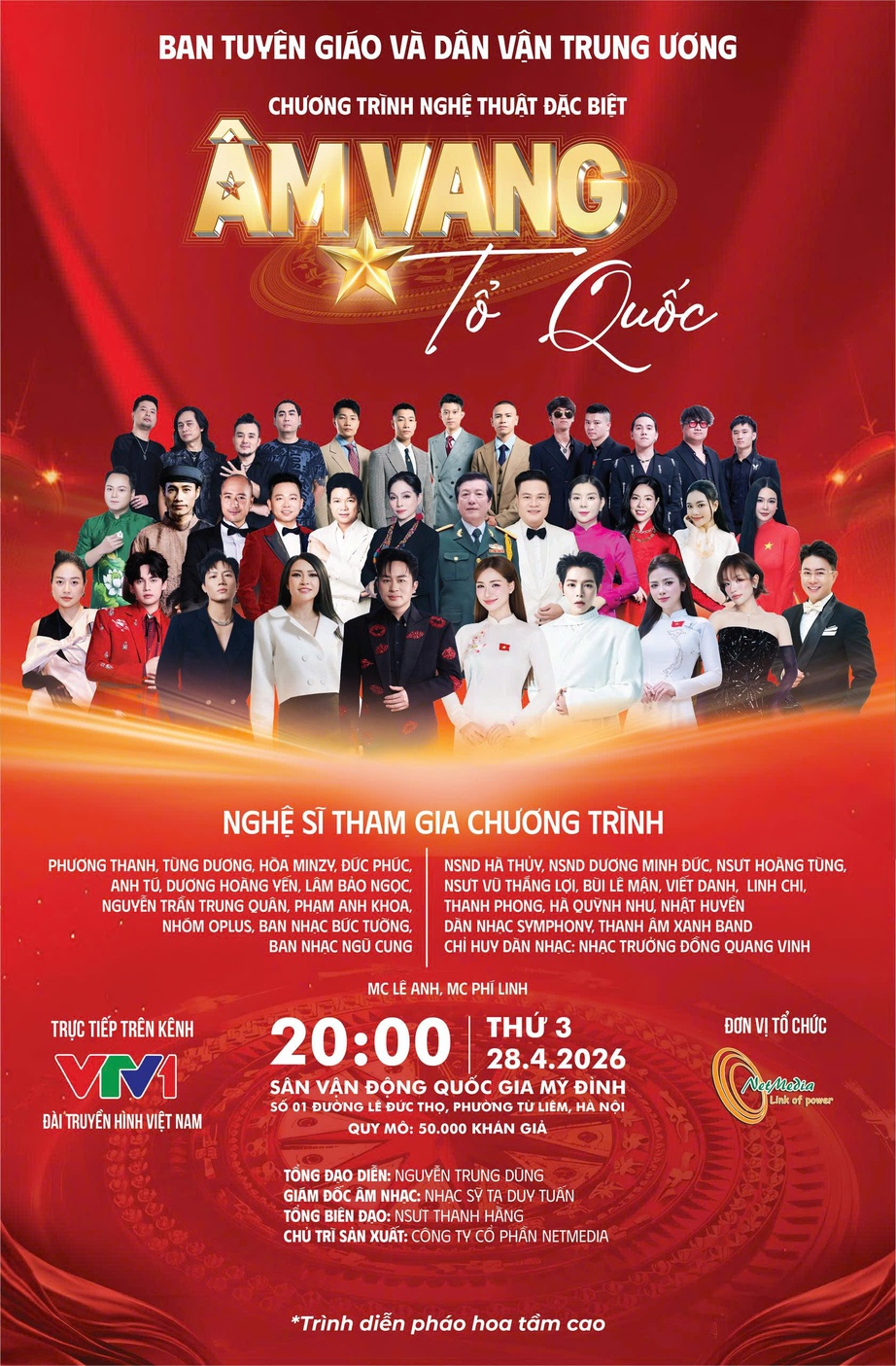 Hơn 2.000 nghệ sĩ sẽ biểu diễn tại chương tr&igrave;nh &ldquo;&Acirc;m vang Tổ quốc&rdquo;- Ảnh 2.