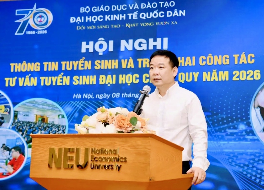Đại học Kinh tế Quốc d&acirc;n tuyển sinh năm 2026 với 9.000 chỉ ti&ecirc;u, đẩy mạnh chuyển đổi số- Ảnh 1.
