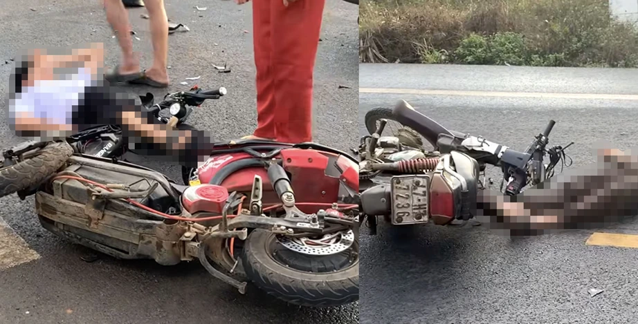 Nguy&ecirc;n nh&acirc;n vụ tai nạn giữa xe đạp điện v&agrave; xe m&aacute;y khiến hai người nhập viện cấp cứu- Ảnh 1.