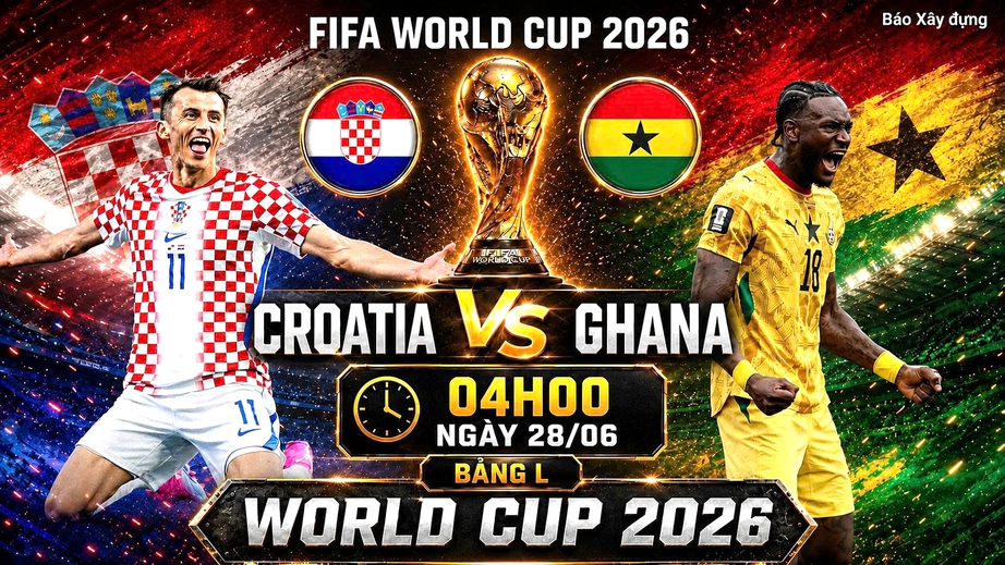 Nhận định, dự đo&aacute;n tỷ số Croatia vs Ghana (4h ng&agrave;y 28/6), bảng L World Cup 2026 - Ảnh 1.