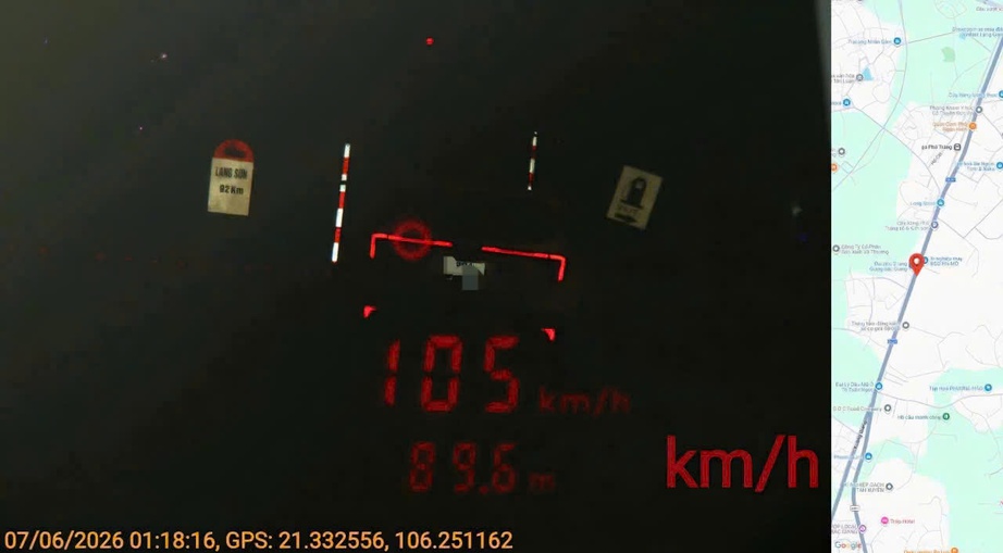 Tài xế bị tước GPLX vì điều khiển ô tô 105km/h trong khu dân cư, vi phạm nồng độ cồn - Ảnh 1. Tài xế bị tước GPLX vì điều khiển ô tô 105km/h trong khu dân cư, vi phạm nồng độ cồn - Ảnh 1.