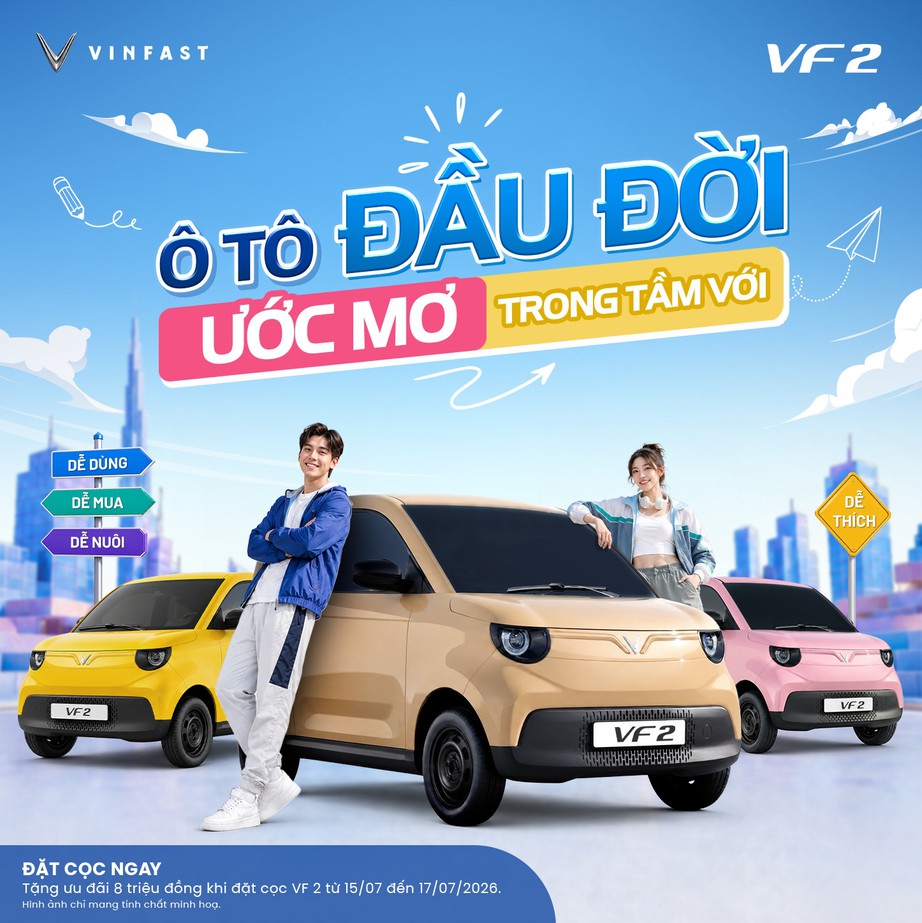 VinFast VF2 chính thức nhận đặt cọc mẫu xe VF2 - Ảnh 1.