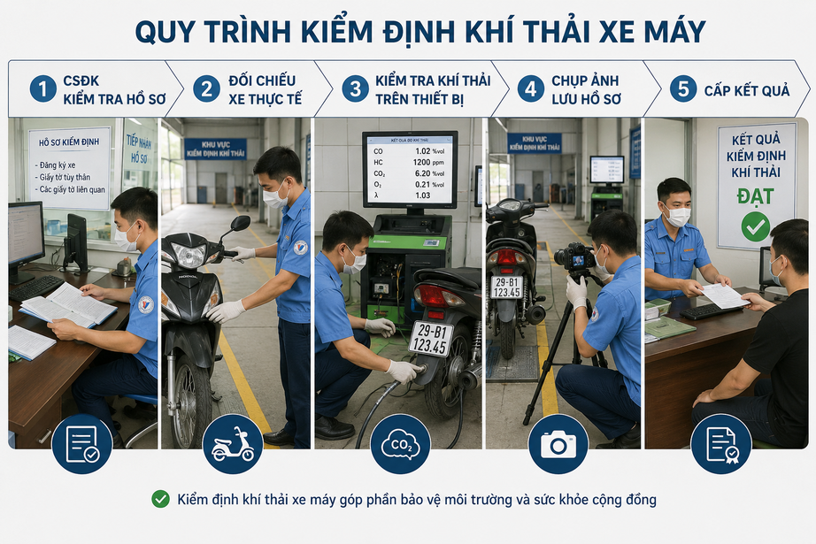 Chủ động chuẩn bị nhân lực, sẵn sàng triển khai kiểm định khí thải xe máy từ năm 2027 - Ảnh 2.
