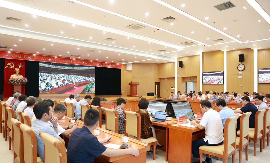 Đảng ủy Bộ X&acirc;y dựng kết nối Hội nghị to&agrave;n quốc qu&aacute;n triệt Nghị quyết Hội nghị Trung ương 3 - Ảnh 2.