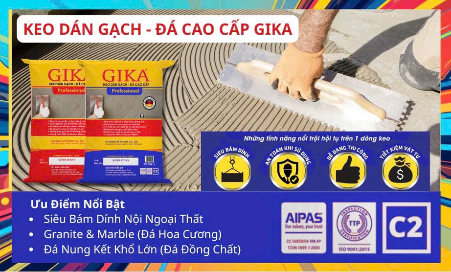 Keo d&aacute;n gạch &ndash; Giải ph&aacute;p n&acirc;ng cao chất lượng v&agrave; độ bền cho c&ocirc;ng tr&igrave;nh hiện đại - Ảnh 1.