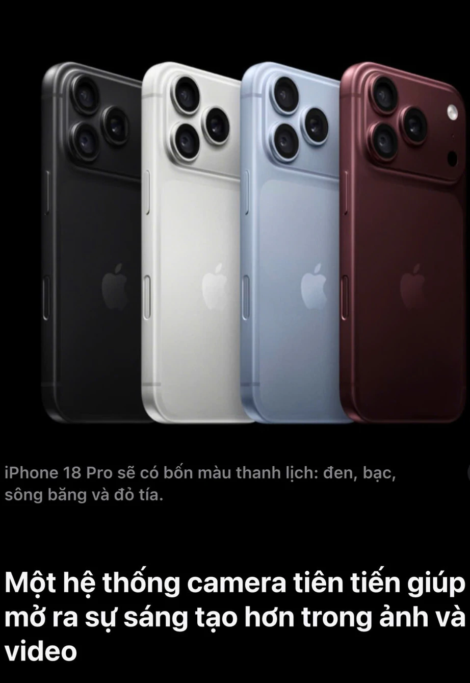 IPhone 18 Pro: Apple đưa AI sâu hơn vào phần cứng smartphone- Ảnh 1.