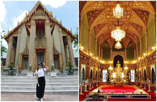 Wat Ratchabophit, Bangkok: Wat Ratchabophit l&agrave; một ng&ocirc;i đền rất độc đ&aacute;o, mang nhiều n&eacute;t kiến tr&uacute;c giao thoa giữa c&aacute;c nước từ Th&aacute;i Lan, Sri Lanka đến &Yacute;. Nội thất của n&oacute; thậm ch&iacute; c&ograve;n giống với nh&agrave; thờ gothic ch&acirc;u &Acirc;u.

