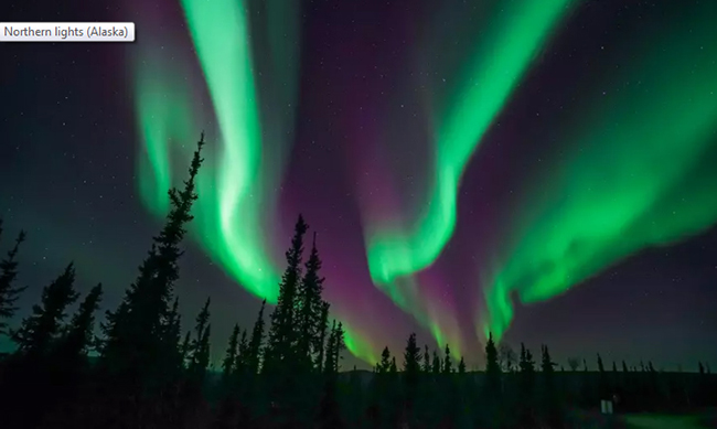 Bắc Cực Quang ở Alaska: Một h&igrave;nh ảnh chụp Bắc cực quang tuyệt vời dọc theo đường cao tốc Dalton tại v&ugrave;ng Bắc Cực ở ph&iacute;a bắc Alaska.
