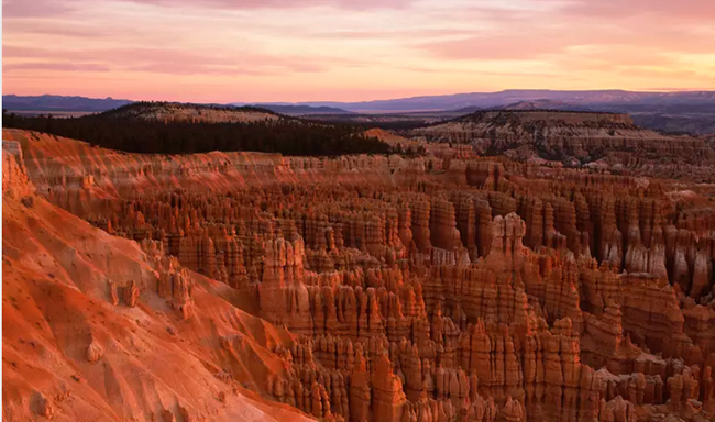 Bryce Amphitheater ở Utah: Đ&acirc;y l&agrave; một trong những địa điểm tốt nhất tr&ecirc;n thế giới để ngắm b&igrave;nh minh.

