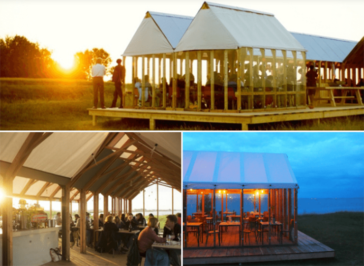 Ăn tr&ecirc;n một h&ograve;n đảo hẻo l&aacute;nh: Nh&agrave; h&agrave;ng m&ugrave;a h&egrave; Vuurtoreneiland l&agrave; một nh&agrave; h&agrave;ng ăn ngon thường mở cửa từ th&aacute;ng 5 đến th&aacute;ng 9. Tuy nhi&ecirc;n, năm nay n&oacute; đ&atilde; th&agrave;nh c&ocirc;ng rực rỡ đến mức c&oacute; cả phi&ecirc;n bản &ldquo;m&ugrave;a đ&ocirc;ng&rdquo;. Đến đ&acirc;y bạn sẽ phải chi 90 euro mỗi người bao gồm đi ph&agrave; cũng như thực đơn 4 m&oacute;n, đồ uống v&agrave; c&agrave; ph&ecirc;.
