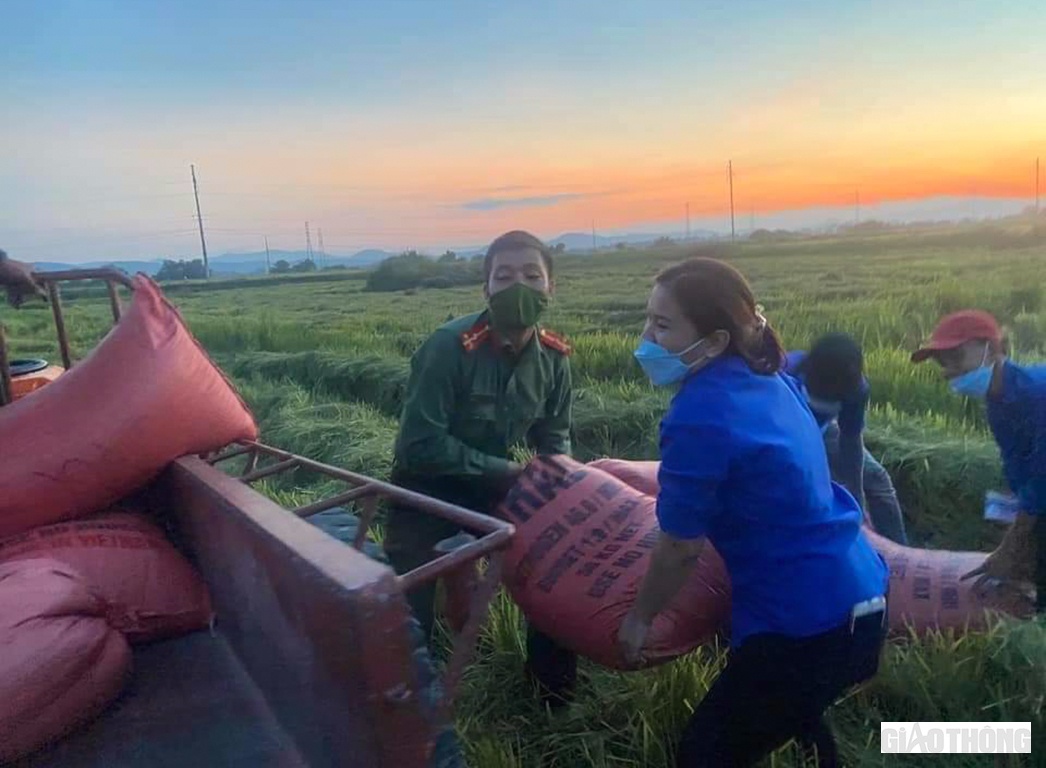 Để n&acirc;ng cao hiệu quả c&ocirc;ng việc, c&aacute;c ĐVTN chia th&agrave;nh từng tốp nhỏ, phối hợp với c&aacute;c lực lượng chức năng kh&aacute;c gi&uacute;p d&acirc;n thu hoạch l&uacute;a. Đo&agrave;n vi&ecirc;n B&ugrave;i Thị Duy&ecirc;n (đang b&ecirc; l&uacute;a l&ecirc;n xe c&ugrave;ng chiến sĩ C&ocirc;ng an - ở TDP 10, thị trấn Cẩm Xuy&ecirc;n) cho biết: D&ugrave; c&ocirc;ng việc đồng &aacute;ng mệt nhọc nhưng ai cũng thấy vui v&agrave; hạnh ph&uacute;c. Mọi người đều cố gắng tr&ecirc;n 100% sức m&igrave;nh. Đặc biệt, khi c&oacute; th&ocirc;ng tin thời tiết ở H&agrave; Tĩnh trong những ng&agrave;y tới c&oacute; thể c&oacute; mưa k&egrave;m thời tiết cực đoan, cộng việc thu hoạch l&uacute;a c&agrave;ng được đẩy nhanh tiến độ.