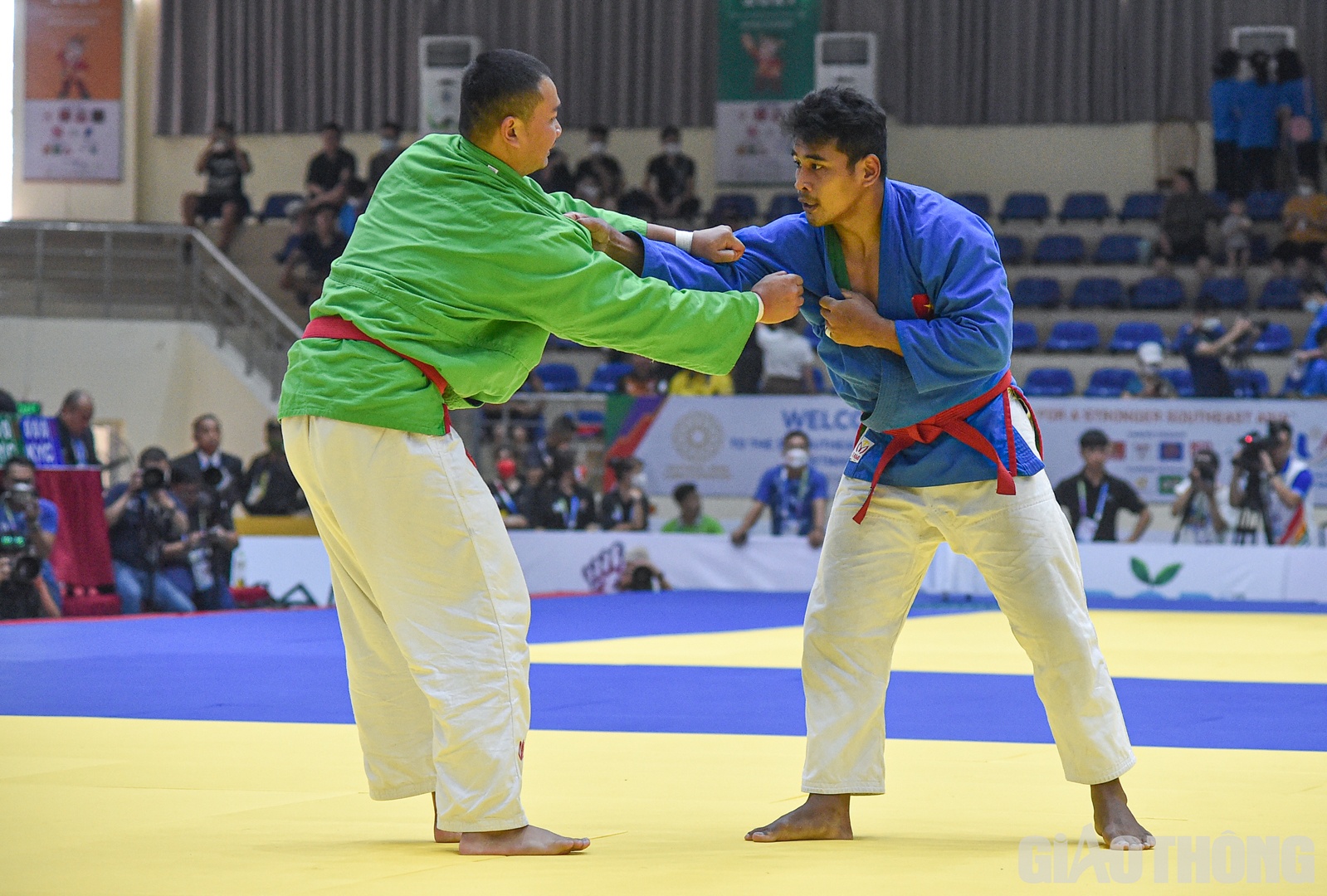 Ở hạng c&acirc;n dưới 91kg, v&otilde; sĩ Trần Thương đ&atilde; thể hiện sự vượt trội trước c&aacute;c đối thủ.