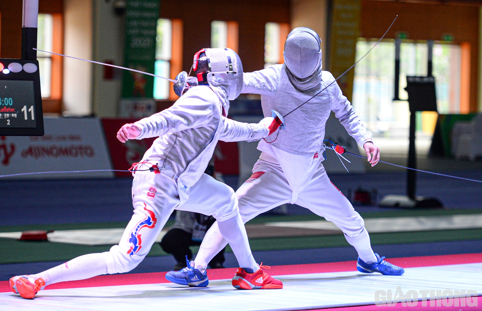 Vũ Th&agrave;nh An thi đấu tự tin trước đối thủ Srinualnad Nicaragua (Th&aacute;i Lan).