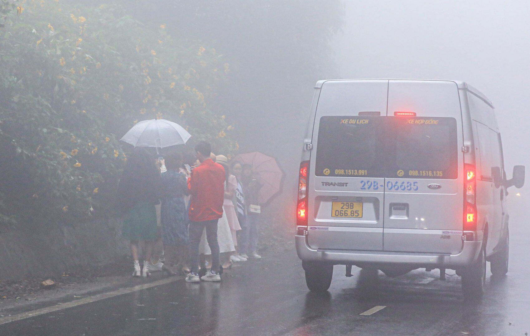 Trao đổi với PV B&aacute;o Giao th&ocirc;ng, &ocirc;ng Nguyễn Phi H&ugrave;ng - Gi&aacute;m đốc Trung t&acirc;m Gi&aacute;o dục m&ocirc;i trường v&agrave; dịch vụ (Vườn quốc gia Ba V&igrave;) cho biết, để đảm bảo ATGT, tại cung đường c&oacute; hoa d&atilde; quỳ, Ban quản l&yacute; Vườn quốc gia Ba V&igrave; đ&atilde; bố tr&iacute; 15 chốt trực để nhắc nhở du kh&aacute;ch.