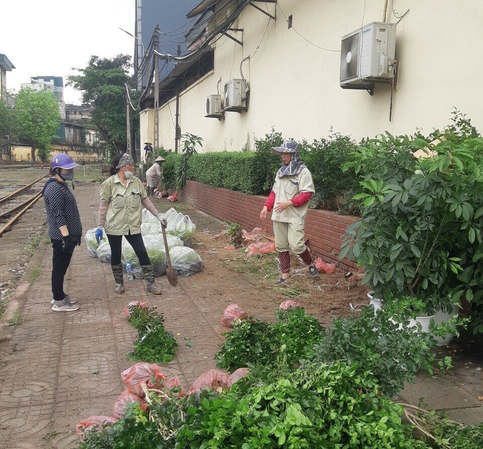 Ngo&agrave;i khu vực ga H&agrave; Nội, c&aacute;c đơn vị sẽ tiếp tục triển khai tại c&aacute;c nh&agrave; ga, cung đường... tr&ecirc;n địa b&agrave;n H&agrave; Nội. Hiện đường sắt đang b&agrave;n với một số phường triển khai kế hoạch dọn vệ sinh, trồng c&acirc;y, trồng hoa đất hai b&ecirc;n đường sắt như khu vực hồ Ba Mẫu...