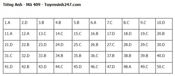 Đ&aacute;p &aacute;n đề thi m&ocirc;n Tiếng Anh THPT Quốc gia 2023 Full m&atilde; đề- Ảnh 9.