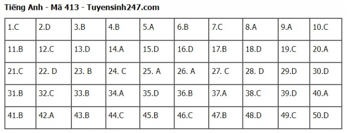 Đ&aacute;p &aacute;n đề thi m&ocirc;n Tiếng Anh THPT Quốc gia 2023 Full m&atilde; đề- Ảnh 13.