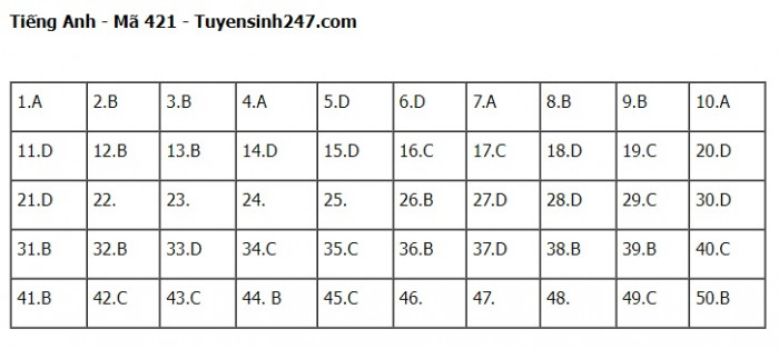 Đ&aacute;p &aacute;n đề thi m&ocirc;n Tiếng Anh THPT Quốc gia 2023 Full m&atilde; đề- Ảnh 21.