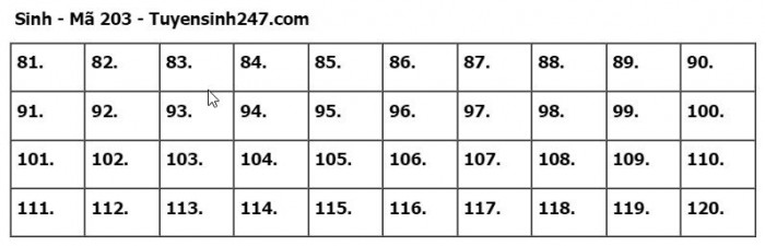 Đáp án đề thi môn Sinh học tốt nghiệp THPT 2023 tất cả mã đề- Ảnh 3. Đáp án đề thi môn Sinh học tốt nghiệp THPT 2023 tất cả mã đề- Ảnh 3.