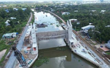Đồng Tháp: Hai cống ngăn mặn Trà Tân, 26/3 sắp đưa vào vận hành