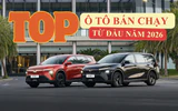 TOP 10 ô tô bán chạy từ đầu năm 2026